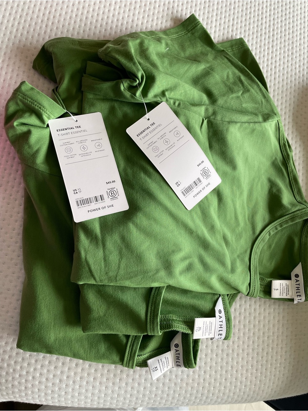 Athleta Tee NWT Essential Crop Tee Baja Green XS, L, Small